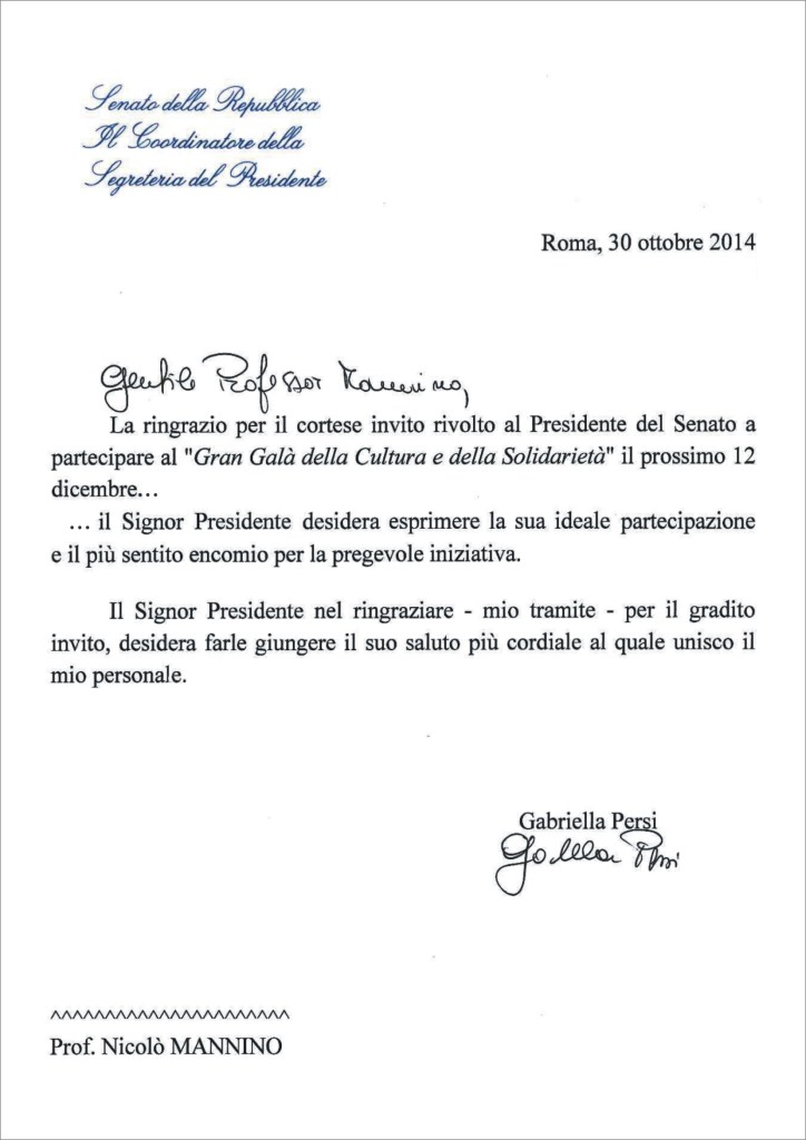 lettera senato