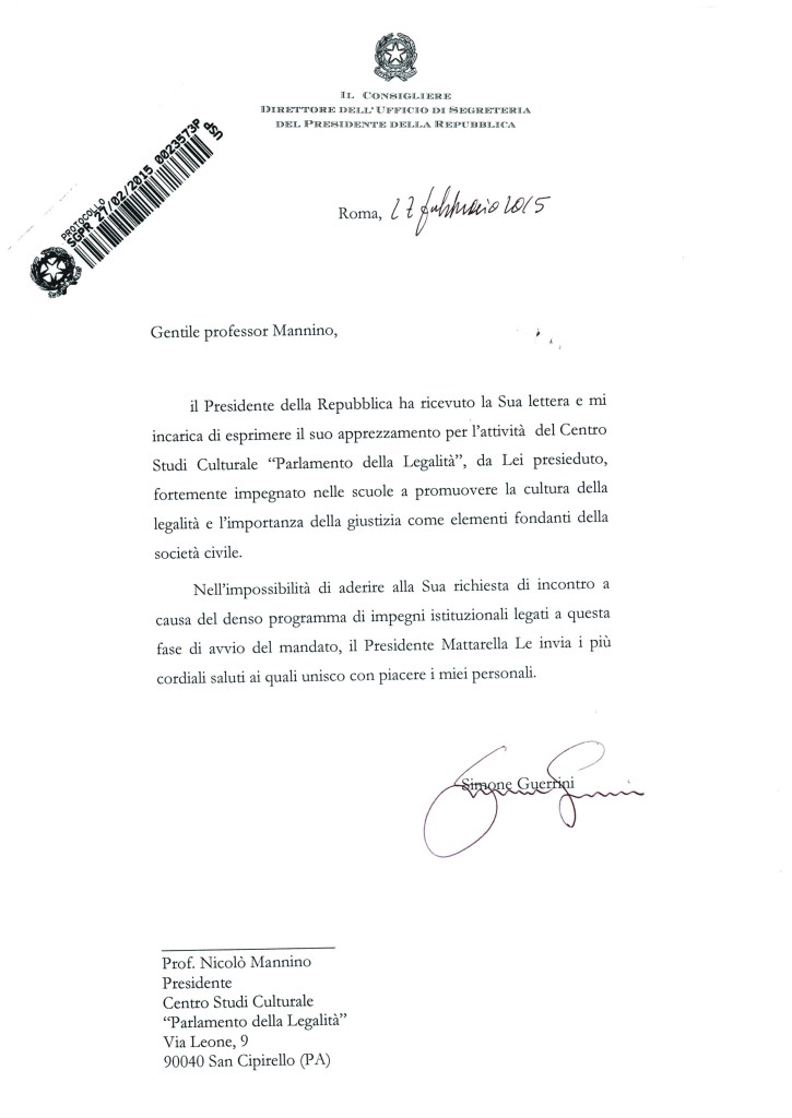 lettera presidente -