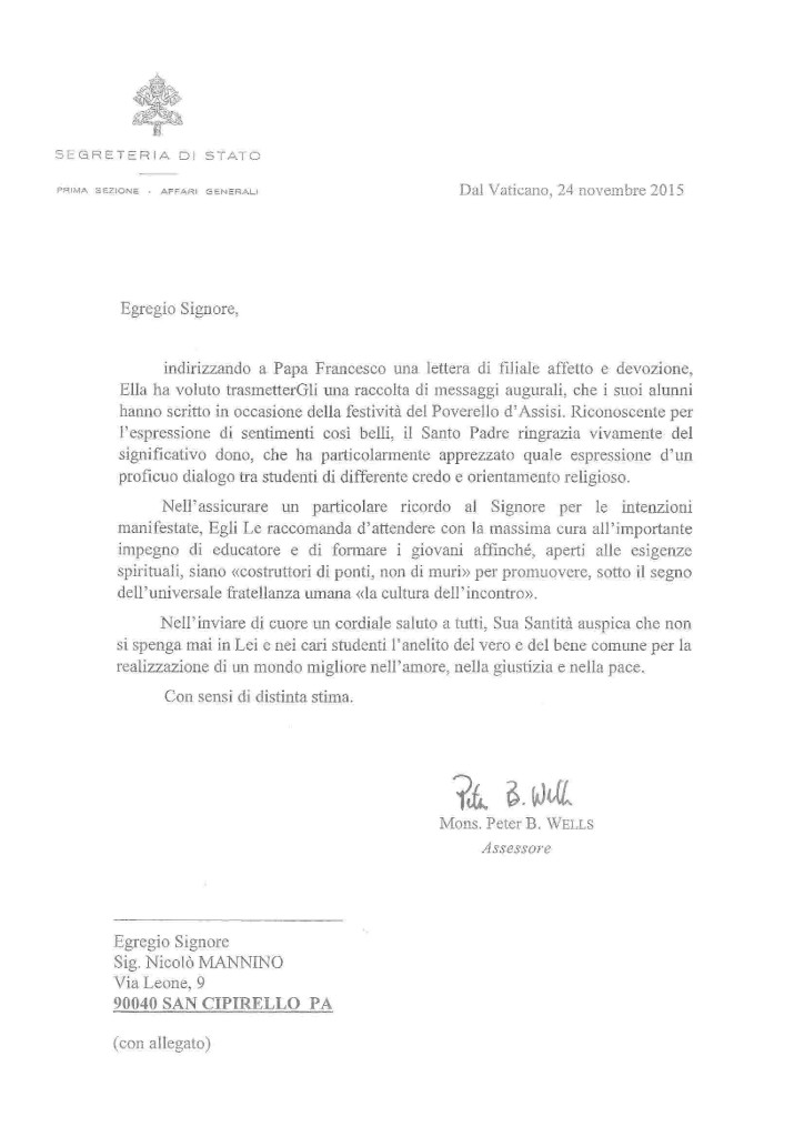 lettera Vaticano